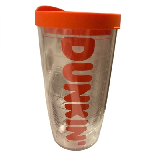 Dunkin’ Clear Insulated Tumbler with Orange Lid - Picture 2 of 5